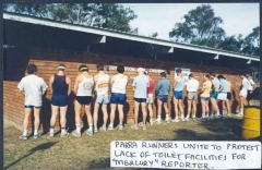 1995 The Runners Unite to Protest the Lack of Toilet Facilities